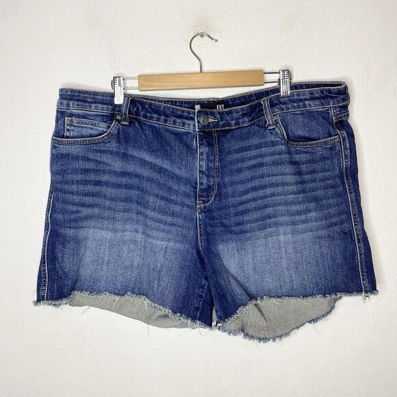Kut From The Kloth Gidget Fray Blue Denim Jean Short Cut off Shorts Women’s 20W - Picture 1 of 13